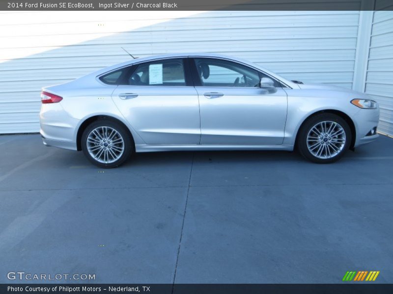Ingot Silver / Charcoal Black 2014 Ford Fusion SE EcoBoost