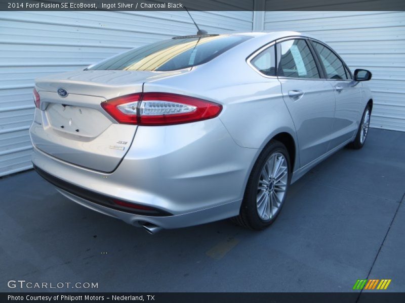 Ingot Silver / Charcoal Black 2014 Ford Fusion SE EcoBoost