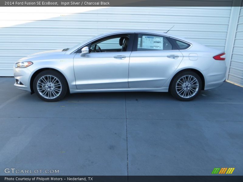 Ingot Silver / Charcoal Black 2014 Ford Fusion SE EcoBoost