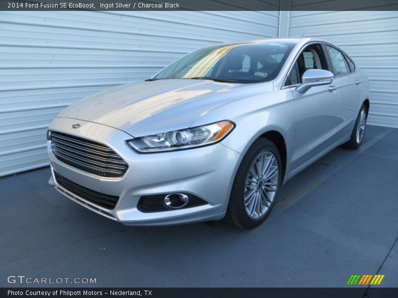 Ingot Silver / Charcoal Black 2014 Ford Fusion SE EcoBoost