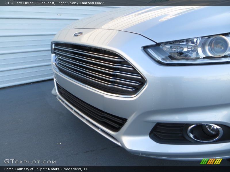Ingot Silver / Charcoal Black 2014 Ford Fusion SE EcoBoost