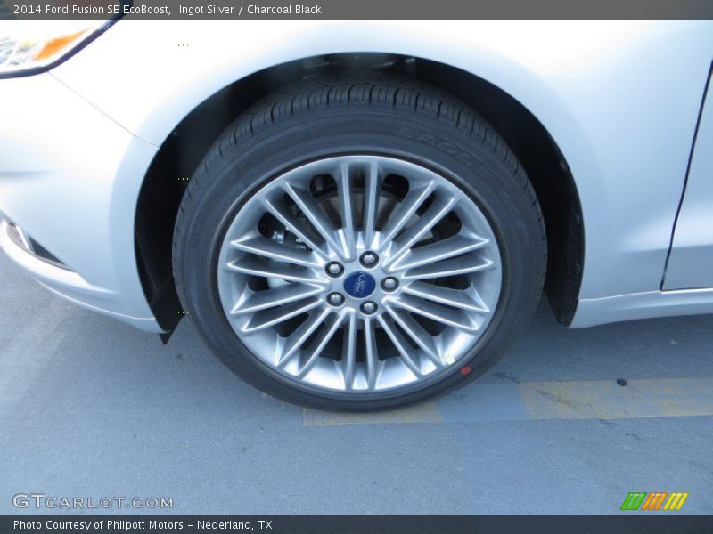 Ingot Silver / Charcoal Black 2014 Ford Fusion SE EcoBoost