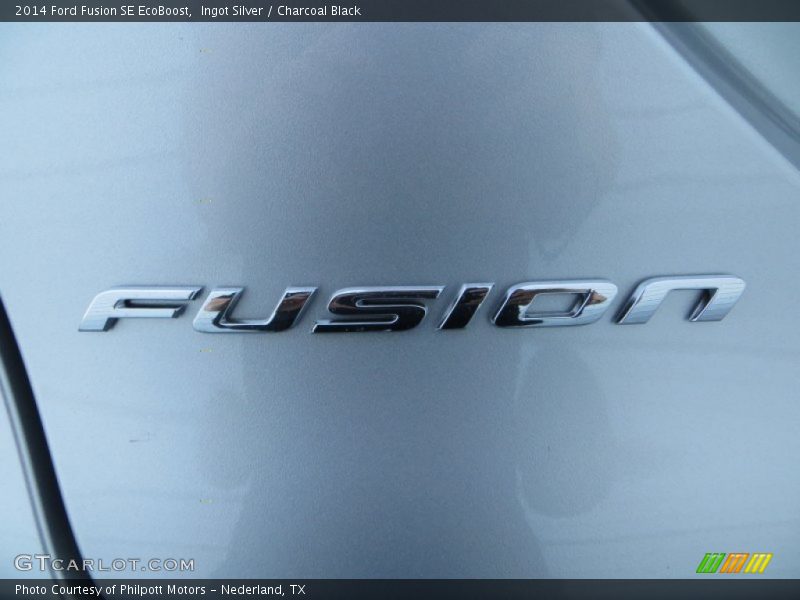 Ingot Silver / Charcoal Black 2014 Ford Fusion SE EcoBoost