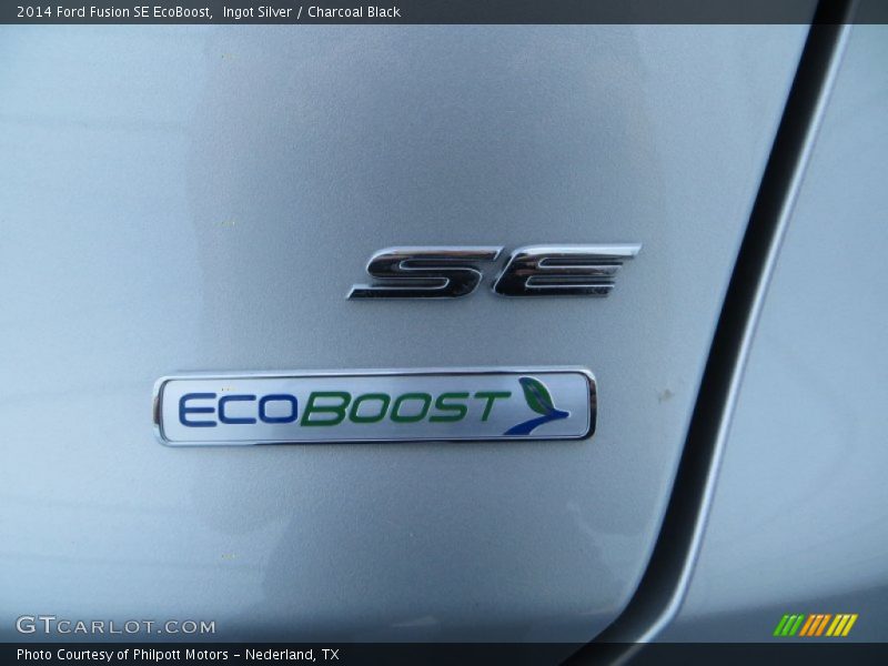 Ingot Silver / Charcoal Black 2014 Ford Fusion SE EcoBoost