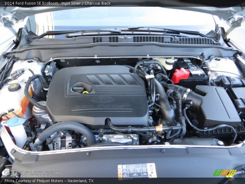 Ingot Silver / Charcoal Black 2014 Ford Fusion SE EcoBoost