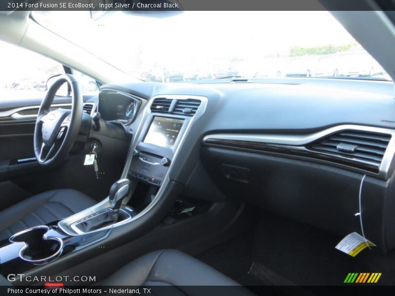 Ingot Silver / Charcoal Black 2014 Ford Fusion SE EcoBoost