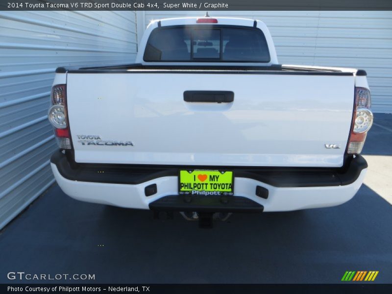 Super White / Graphite 2014 Toyota Tacoma V6 TRD Sport Double Cab 4x4