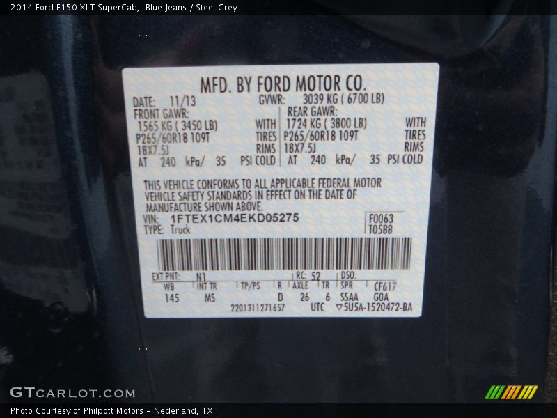Blue Jeans / Steel Grey 2014 Ford F150 XLT SuperCab