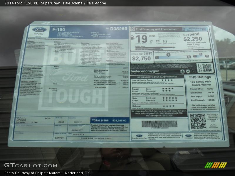  2014 F150 XLT SuperCrew Window Sticker