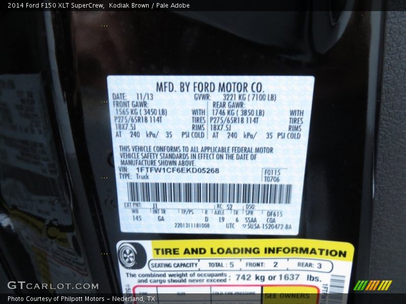 Kodiak Brown / Pale Adobe 2014 Ford F150 XLT SuperCrew
