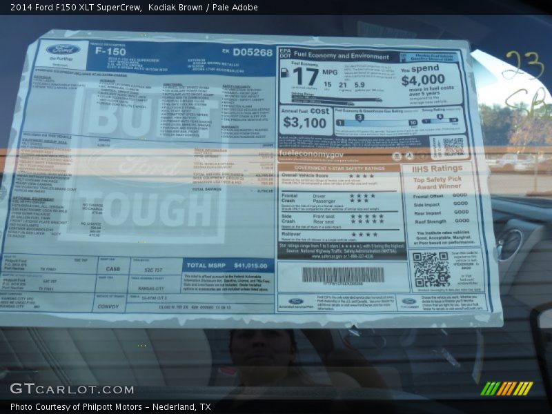 Kodiak Brown / Pale Adobe 2014 Ford F150 XLT SuperCrew