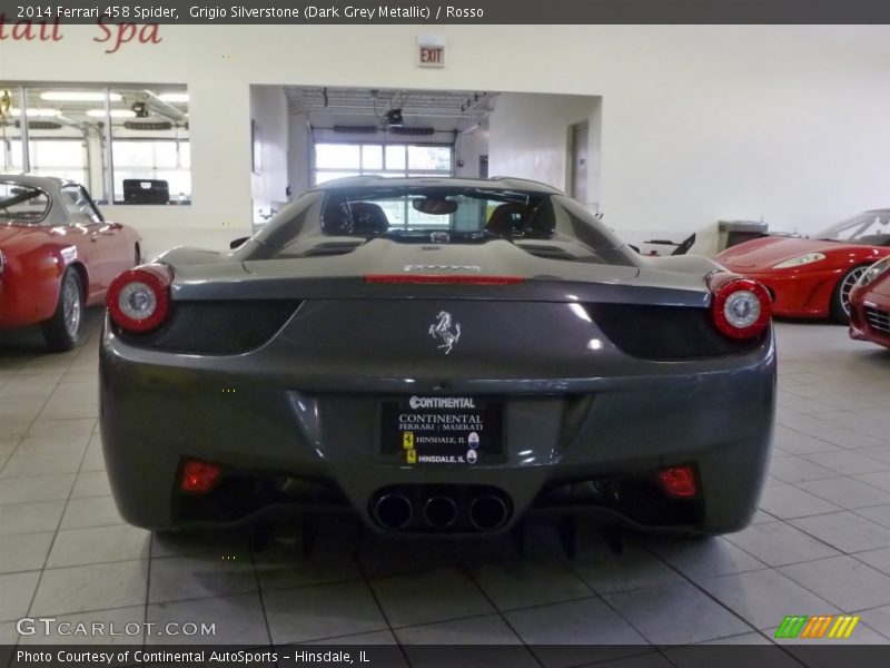 Grigio Silverstone (Dark Grey Metallic) / Rosso 2014 Ferrari 458 Spider