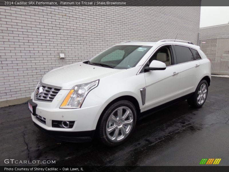 Platinum Ice Tricoat / Shale/Brownstone 2014 Cadillac SRX Performance