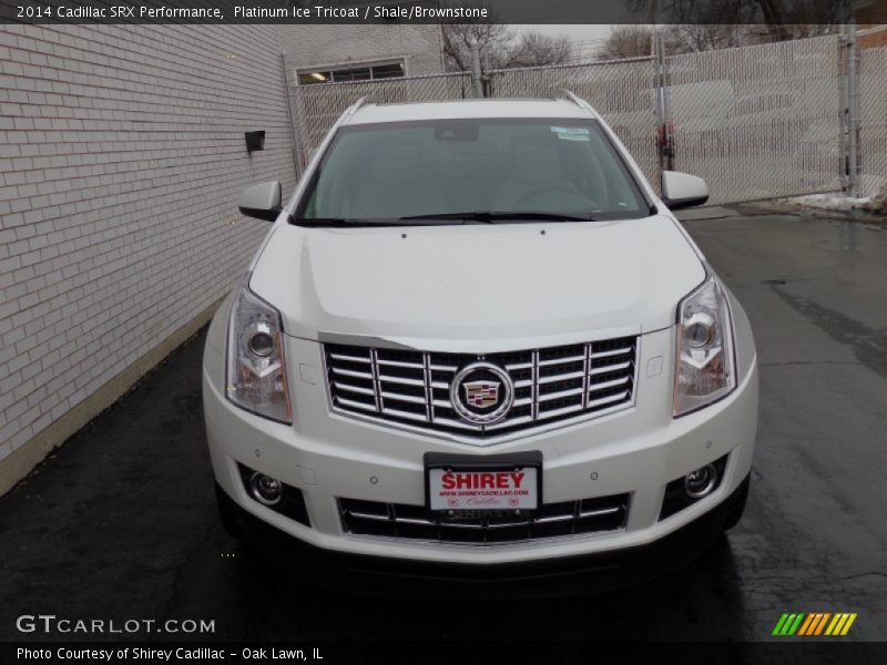 Platinum Ice Tricoat / Shale/Brownstone 2014 Cadillac SRX Performance