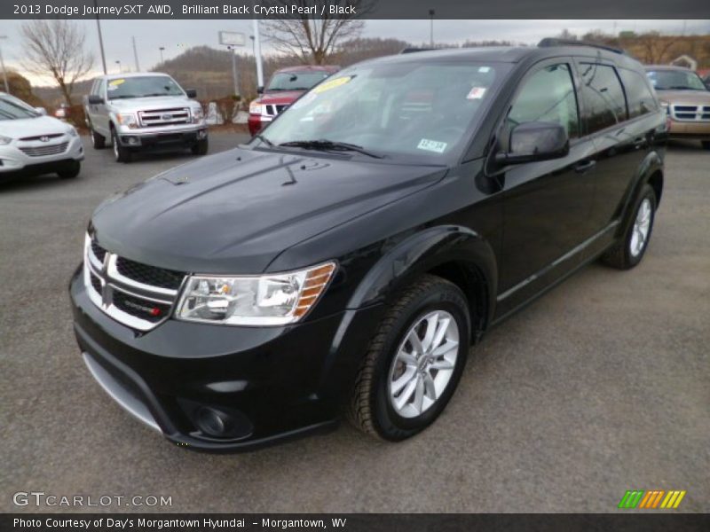 Brilliant Black Crystal Pearl / Black 2013 Dodge Journey SXT AWD