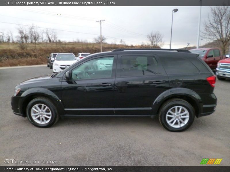 Brilliant Black Crystal Pearl / Black 2013 Dodge Journey SXT AWD
