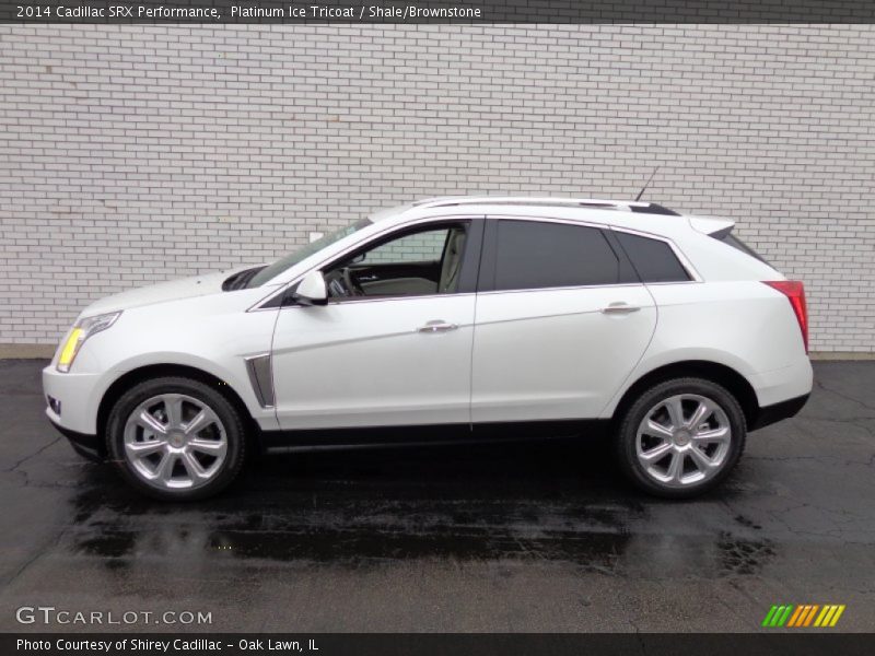 Platinum Ice Tricoat / Shale/Brownstone 2014 Cadillac SRX Performance