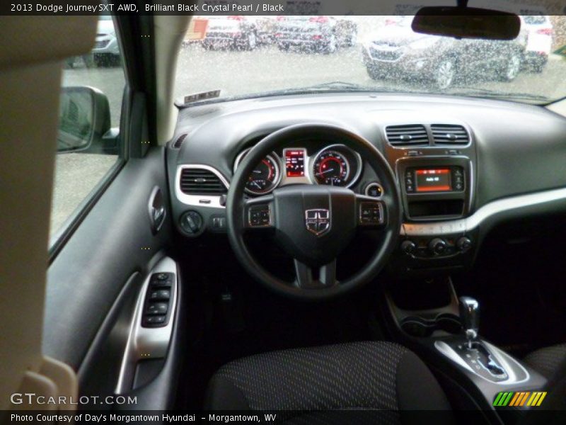 Brilliant Black Crystal Pearl / Black 2013 Dodge Journey SXT AWD