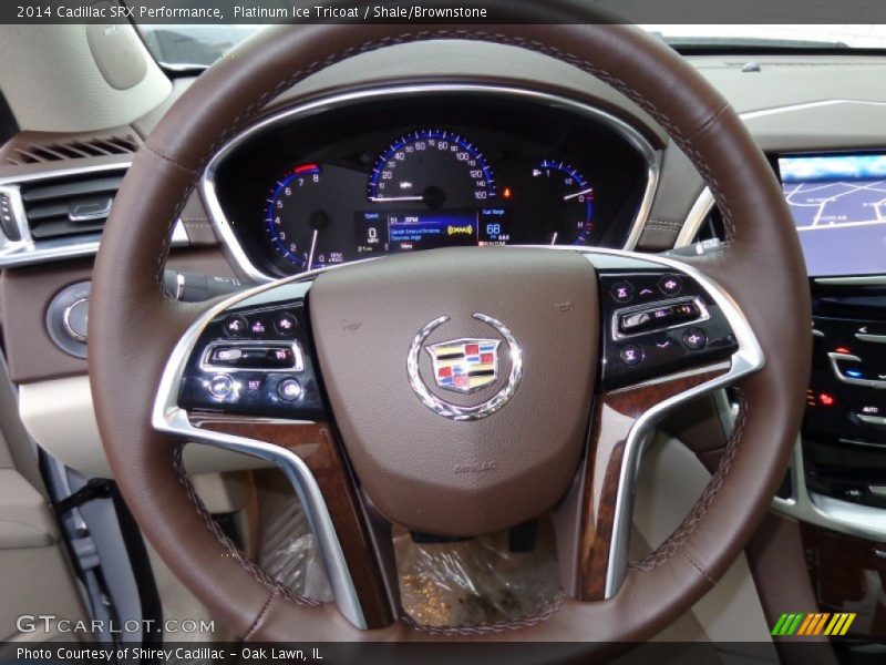 Platinum Ice Tricoat / Shale/Brownstone 2014 Cadillac SRX Performance