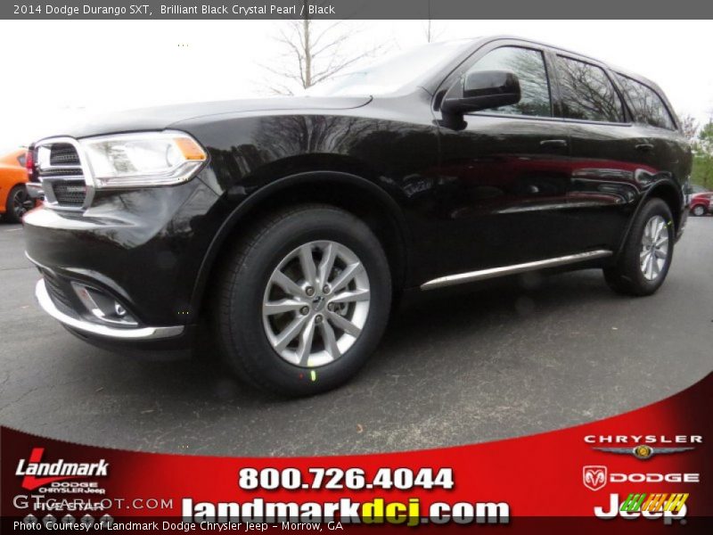 Brilliant Black Crystal Pearl / Black 2014 Dodge Durango SXT