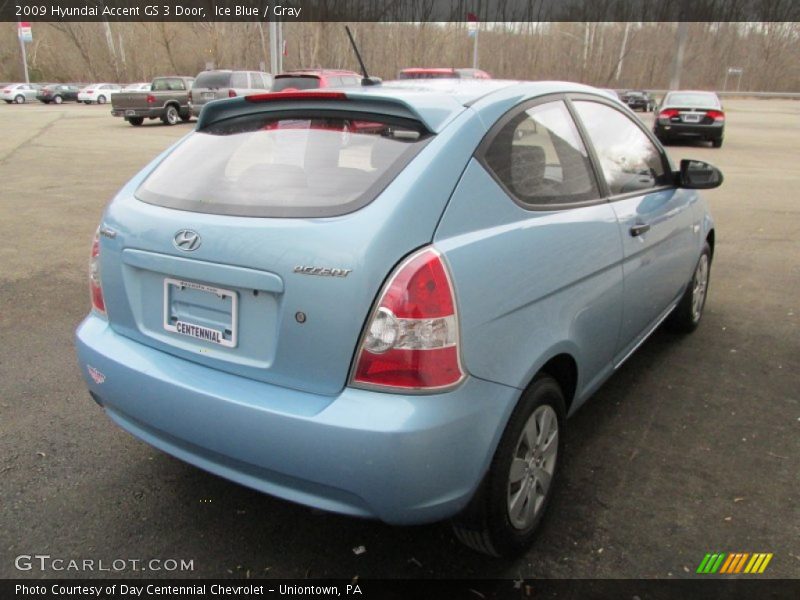 Ice Blue / Gray 2009 Hyundai Accent GS 3 Door
