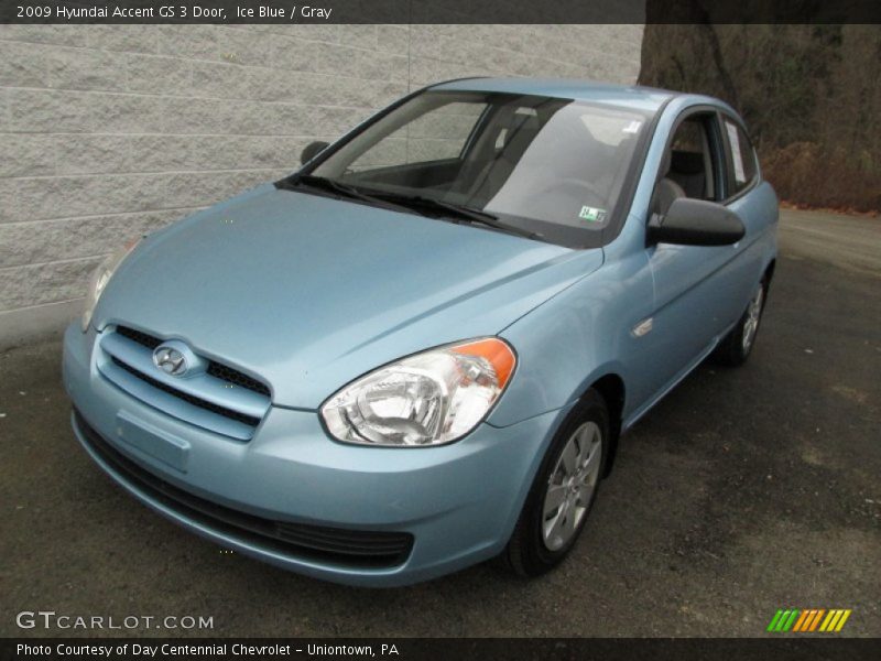 Ice Blue / Gray 2009 Hyundai Accent GS 3 Door