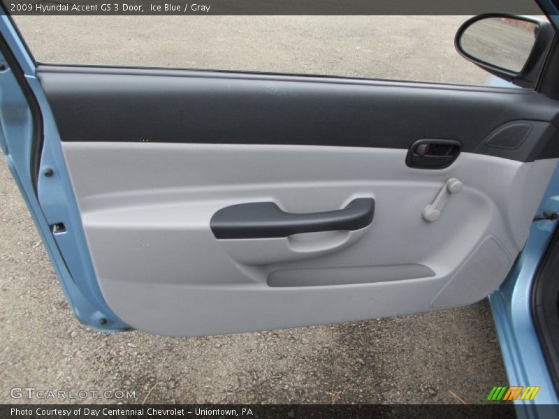 Ice Blue / Gray 2009 Hyundai Accent GS 3 Door