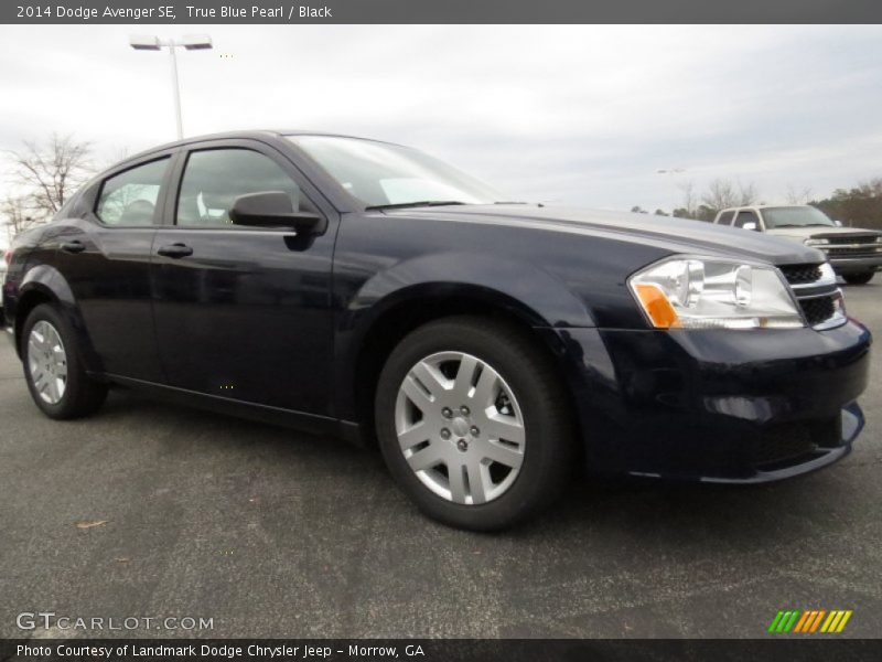True Blue Pearl / Black 2014 Dodge Avenger SE
