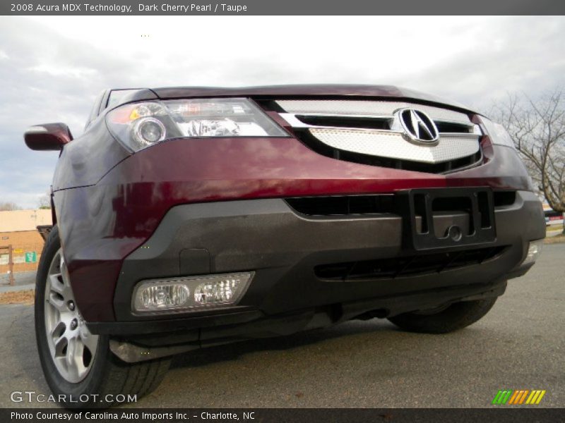 Dark Cherry Pearl / Taupe 2008 Acura MDX Technology