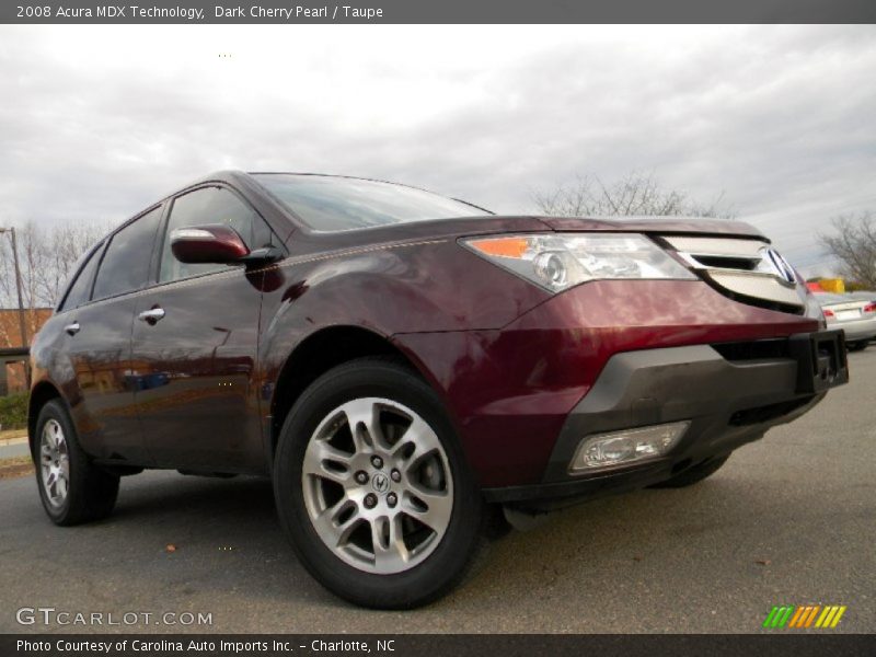 Dark Cherry Pearl / Taupe 2008 Acura MDX Technology