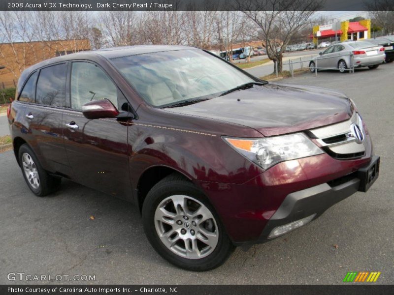 Dark Cherry Pearl / Taupe 2008 Acura MDX Technology