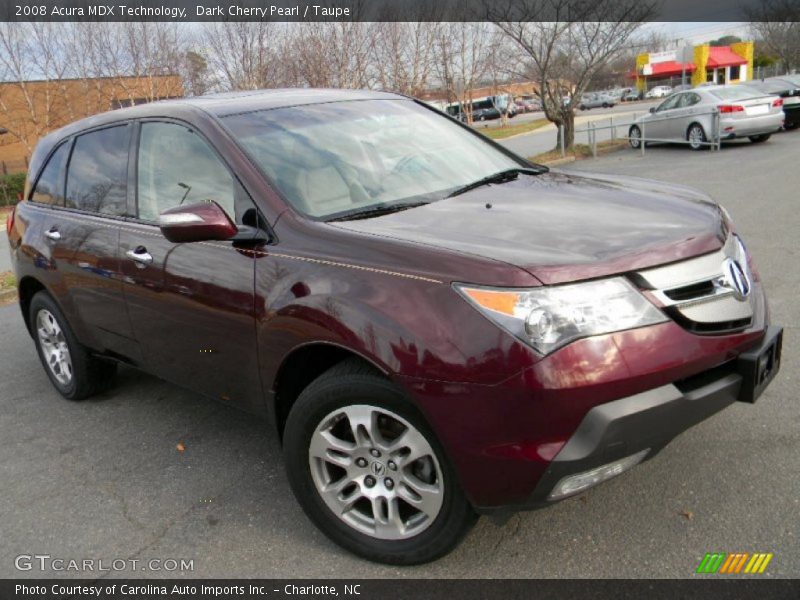 Dark Cherry Pearl / Taupe 2008 Acura MDX Technology
