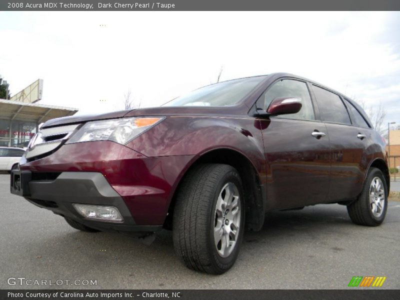 Dark Cherry Pearl / Taupe 2008 Acura MDX Technology