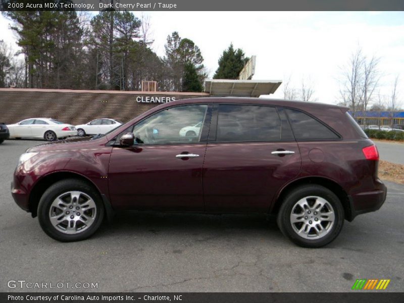 Dark Cherry Pearl / Taupe 2008 Acura MDX Technology