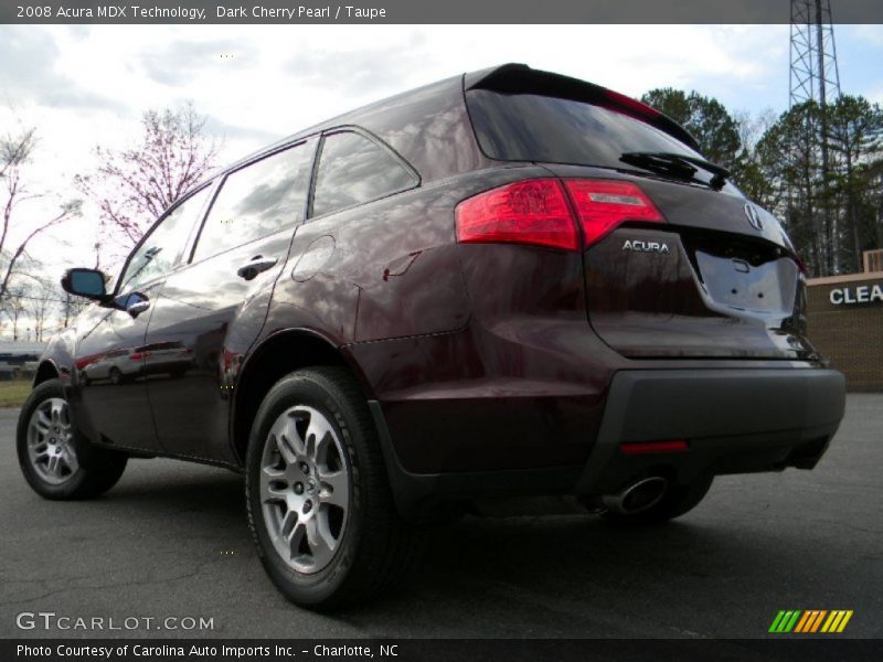 Dark Cherry Pearl / Taupe 2008 Acura MDX Technology