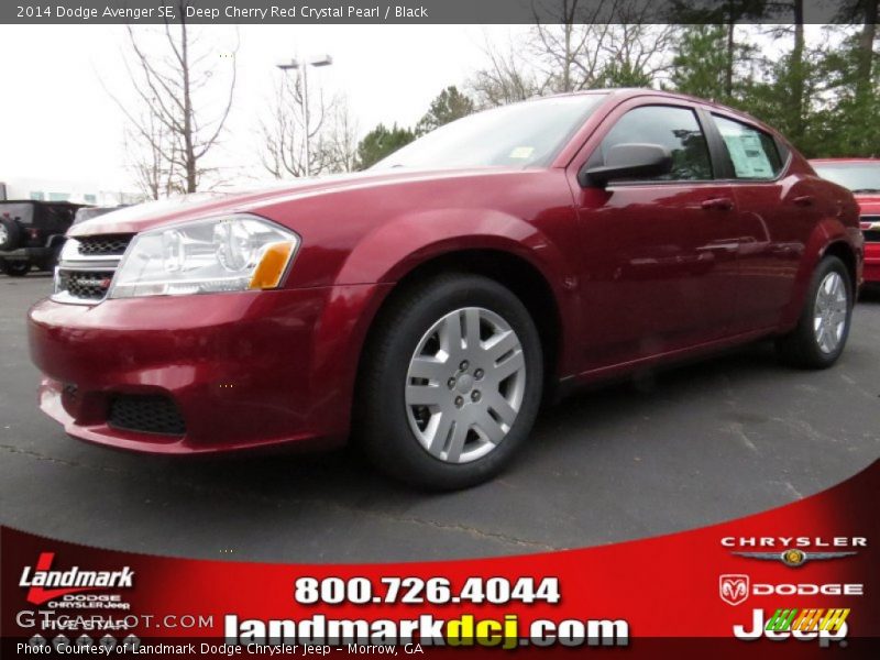 Deep Cherry Red Crystal Pearl / Black 2014 Dodge Avenger SE