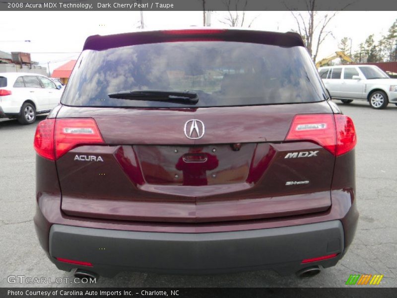 Dark Cherry Pearl / Taupe 2008 Acura MDX Technology