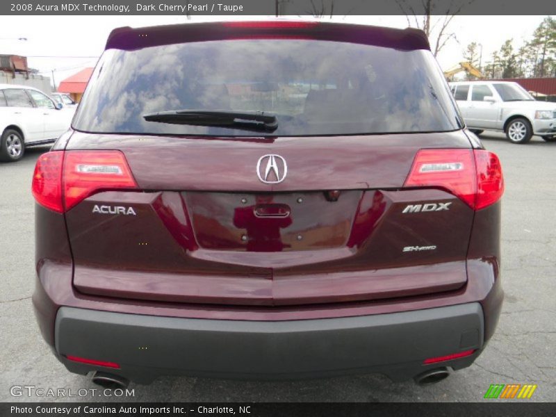 Dark Cherry Pearl / Taupe 2008 Acura MDX Technology