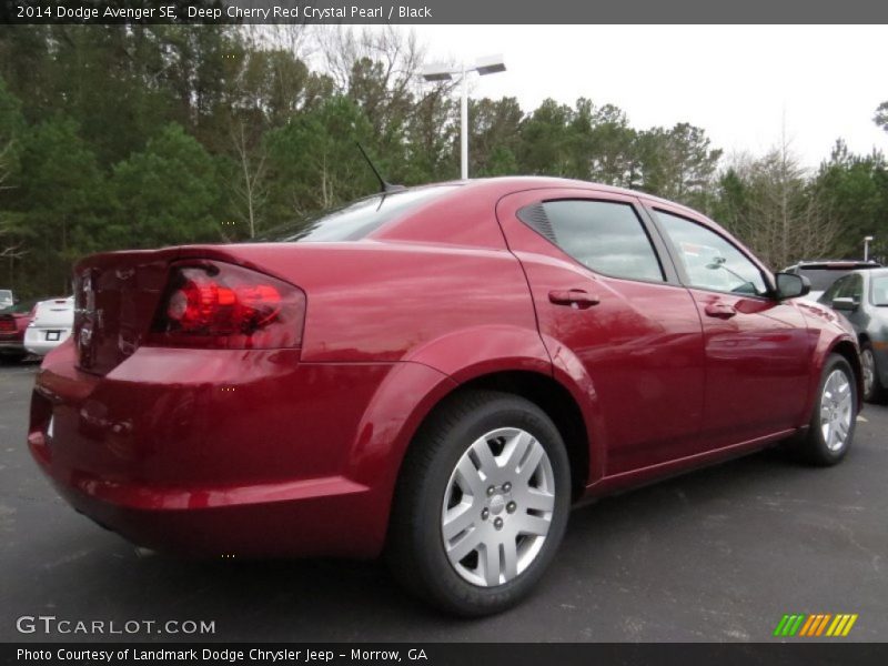 Deep Cherry Red Crystal Pearl / Black 2014 Dodge Avenger SE