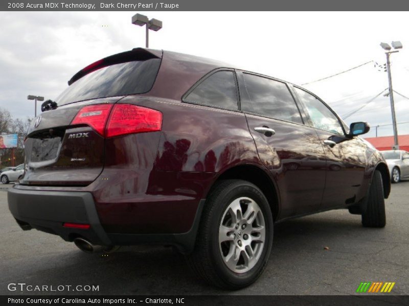 Dark Cherry Pearl / Taupe 2008 Acura MDX Technology