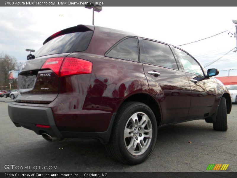 Dark Cherry Pearl / Taupe 2008 Acura MDX Technology
