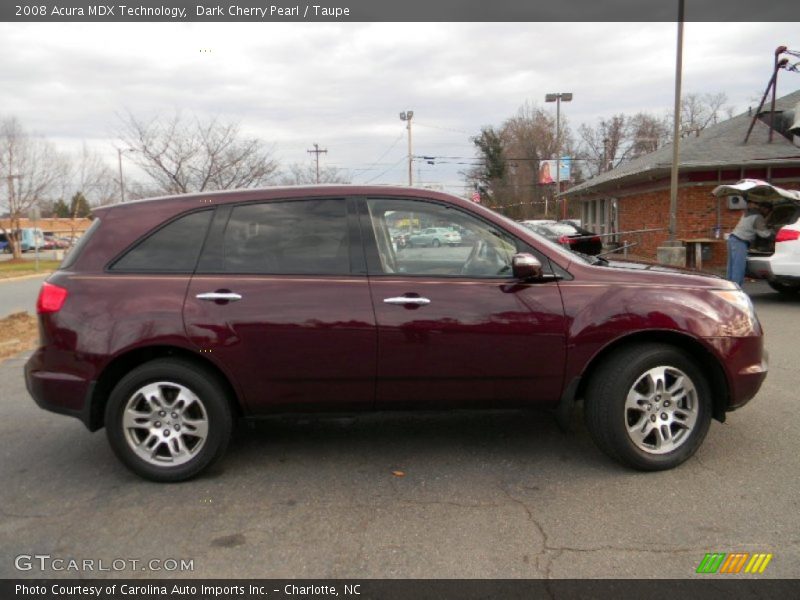 Dark Cherry Pearl / Taupe 2008 Acura MDX Technology