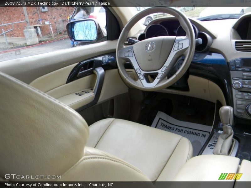 Dark Cherry Pearl / Taupe 2008 Acura MDX Technology
