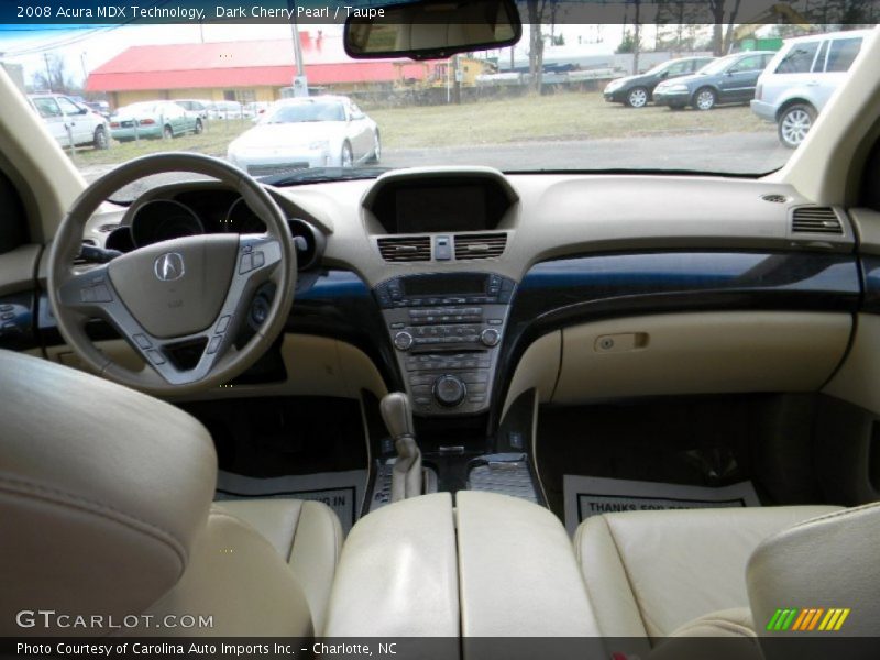 Dark Cherry Pearl / Taupe 2008 Acura MDX Technology