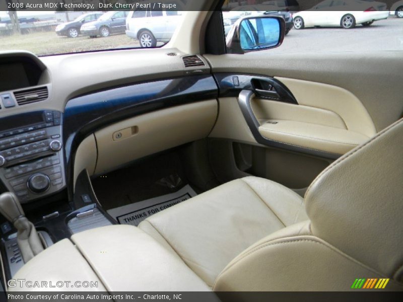 Dark Cherry Pearl / Taupe 2008 Acura MDX Technology