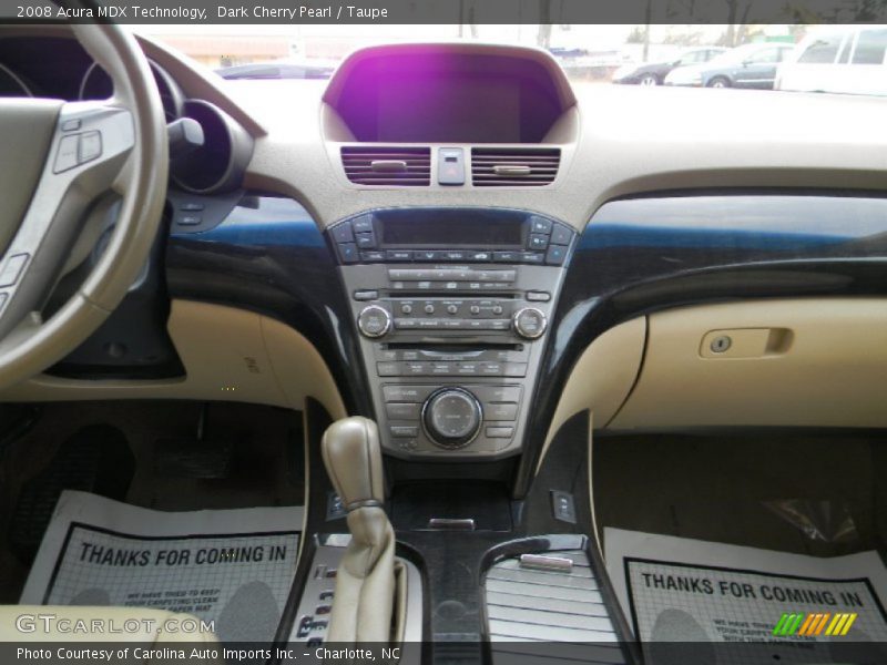 Dark Cherry Pearl / Taupe 2008 Acura MDX Technology