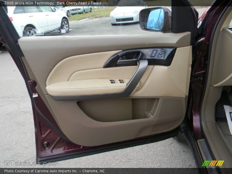 Dark Cherry Pearl / Taupe 2008 Acura MDX Technology