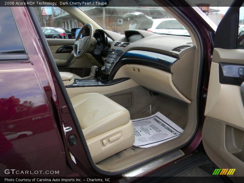Dark Cherry Pearl / Taupe 2008 Acura MDX Technology