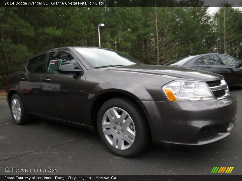 Granite Crystal Metallic / Black 2014 Dodge Avenger SE