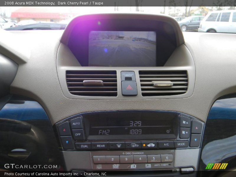 Dark Cherry Pearl / Taupe 2008 Acura MDX Technology